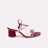 ravenshaw womens block heel maroon bridal sandals