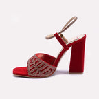 Red High Heel Fancy Sandals for Women