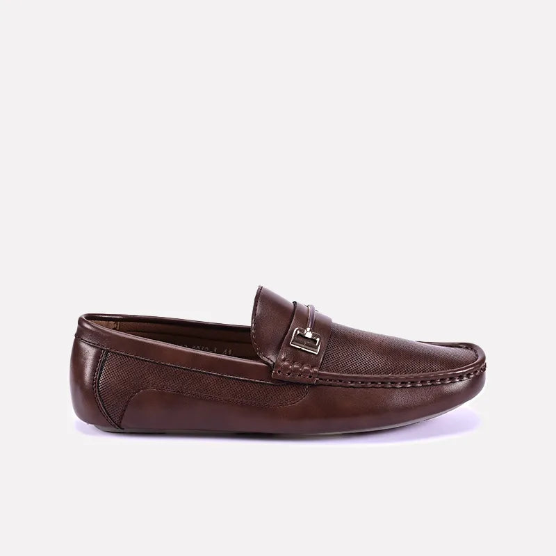 robin men brown horsebit loafers