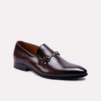 roderick dark brown narrow toe formal loafers