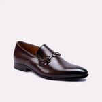 roderick dark brown narrow toe formal loafers