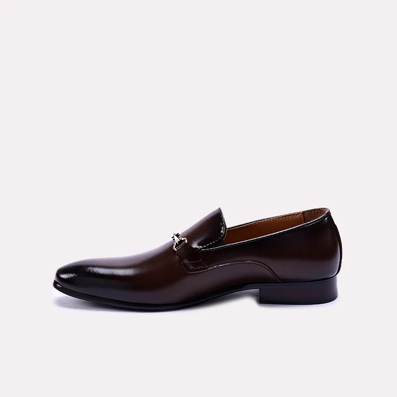 roderick dark brown narrow toe formal loafers for men
