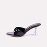 rosa black heel slippers for women