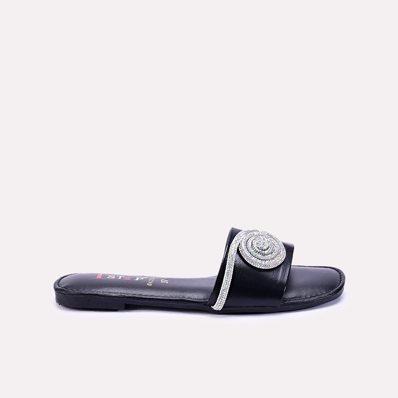 rosewell womens black fancy slippers