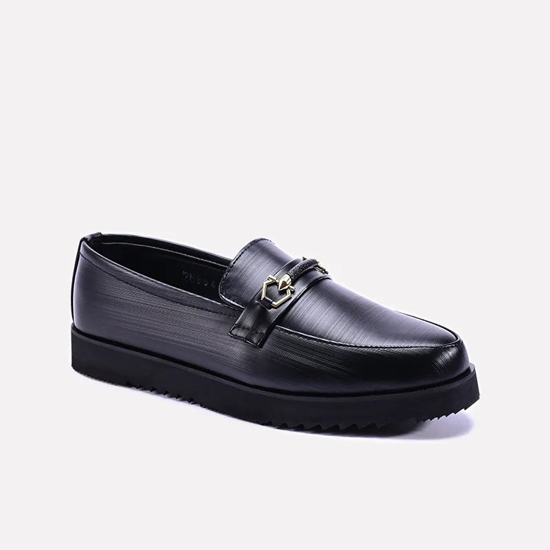 ryder black chunky dress loafers