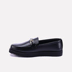 ryder black chunky dress loafers for women
