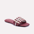 Sablea Maroon Fancy Flats 0412378
