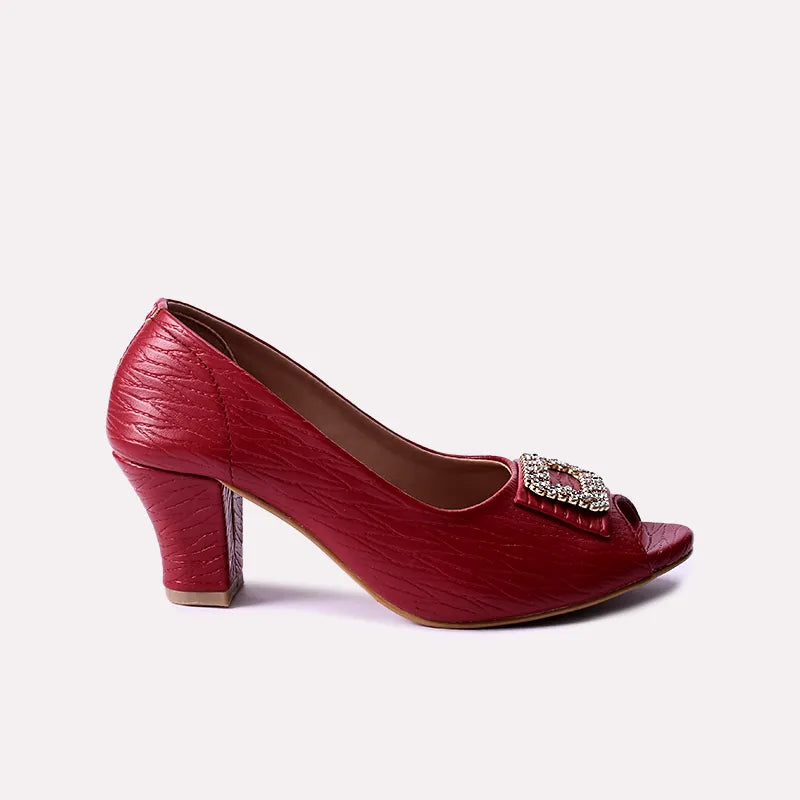 samara women maroon fancy pumps