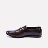 savage brown dress penny loafers for men