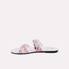 savannah white flat slippers for women