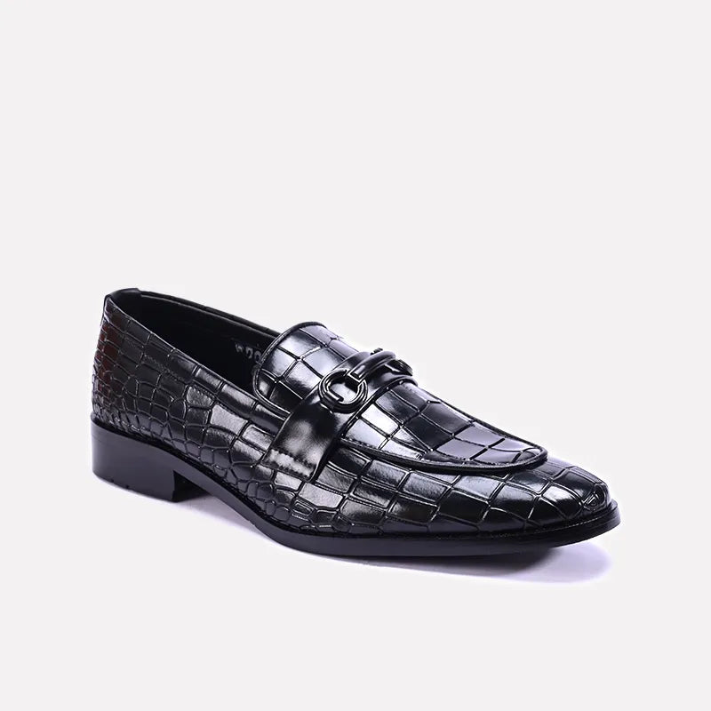 Savoy Black Crocodile Loafers Shoes 0111101 1st Step Shoes Bags