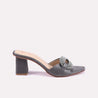 seraphina women gray heel slippers