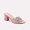 seraphina peach heel slippers