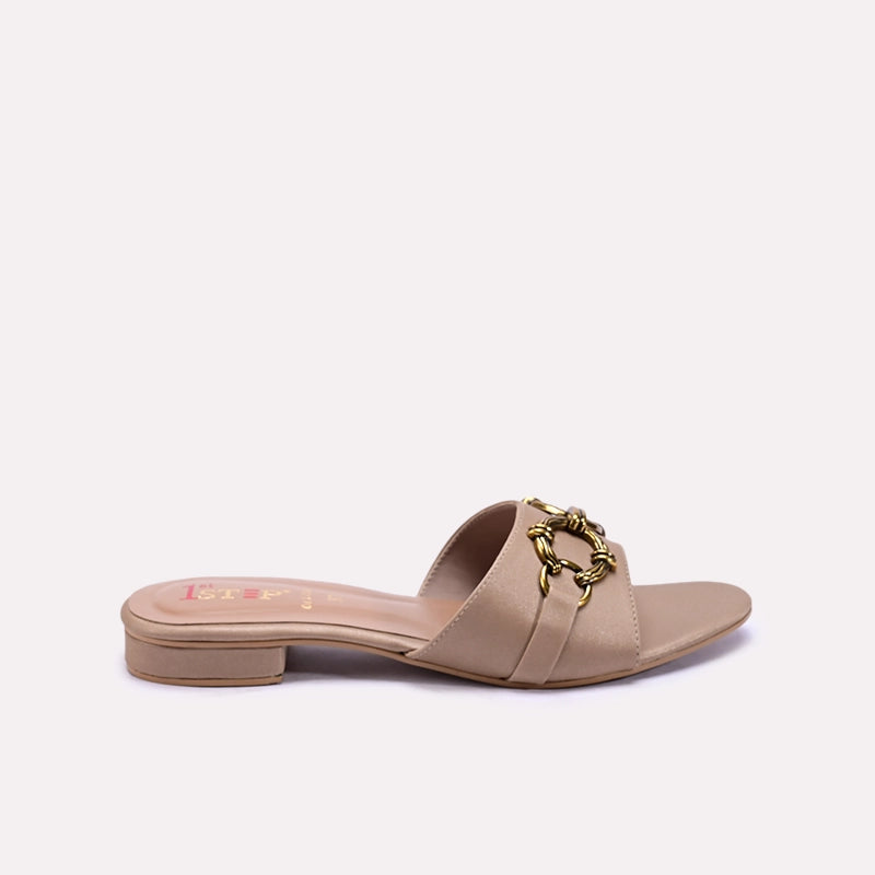 Serenity women Gold Fancy Slides