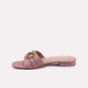 Serenity Peach Fancy Slides for women