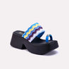 sheridan blue chunky casual slippers