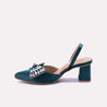 shimmer green fancy pumps  for womens