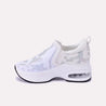 sienna white heel sneakers for women