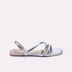 Womens Silver Casual Sandals
