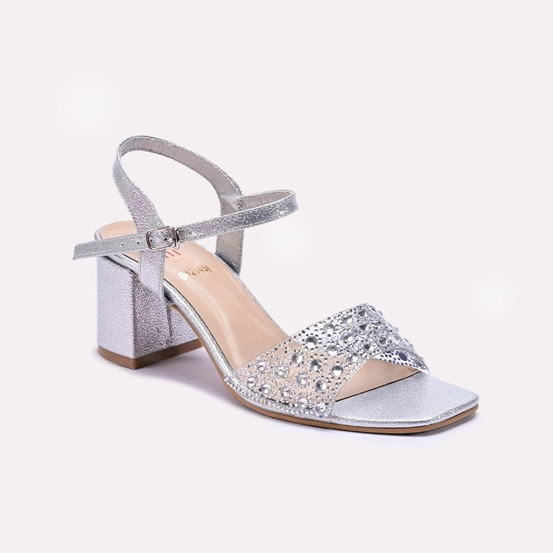 Silver Fancy Sandals 0421458
