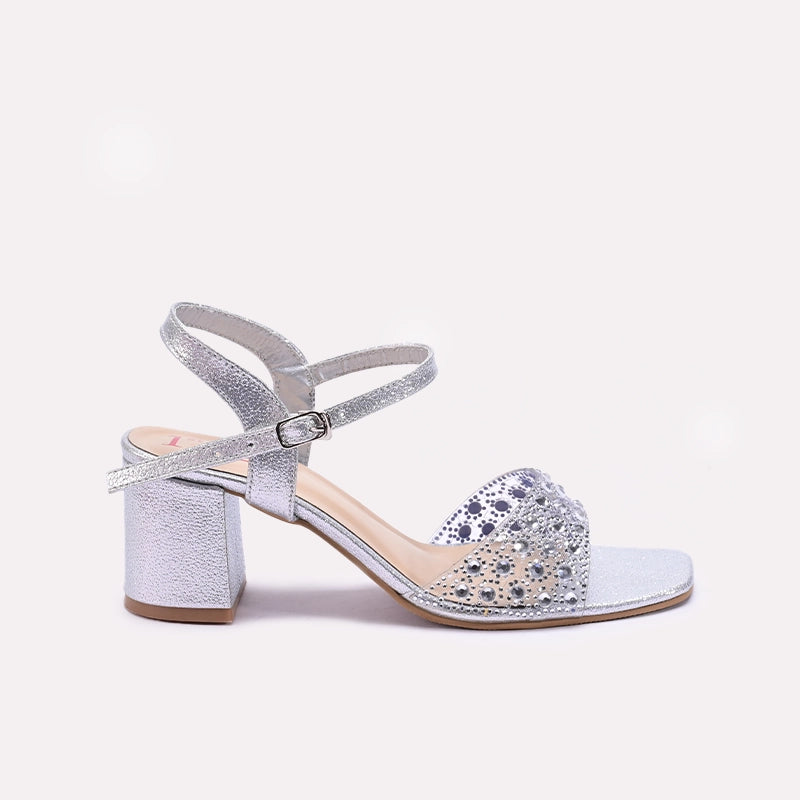 Silver Fancy Sandals 0421458