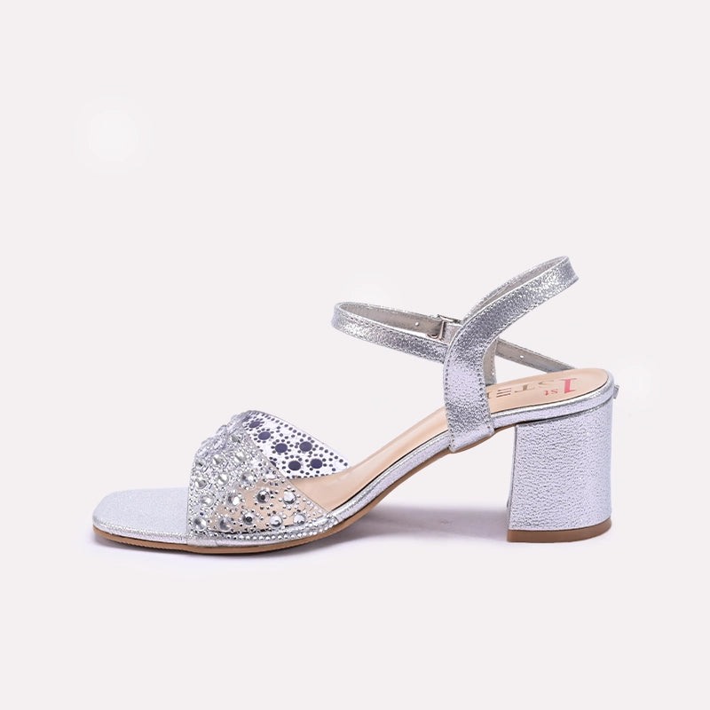 Silver Fancy Sandals 0421458
