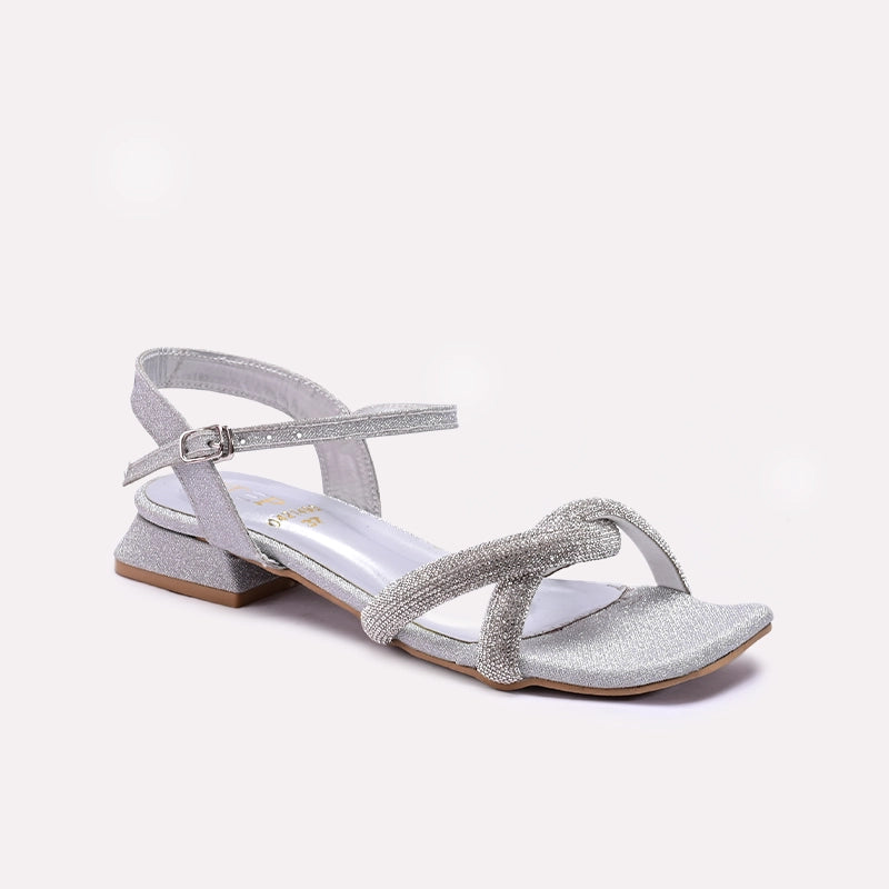 Silver Fancy Sandals