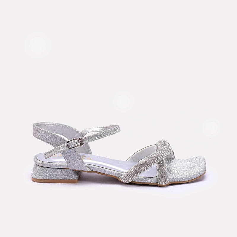 Womens Silver Fancy Sandals