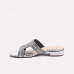 Silver Fancy Slippers for Women