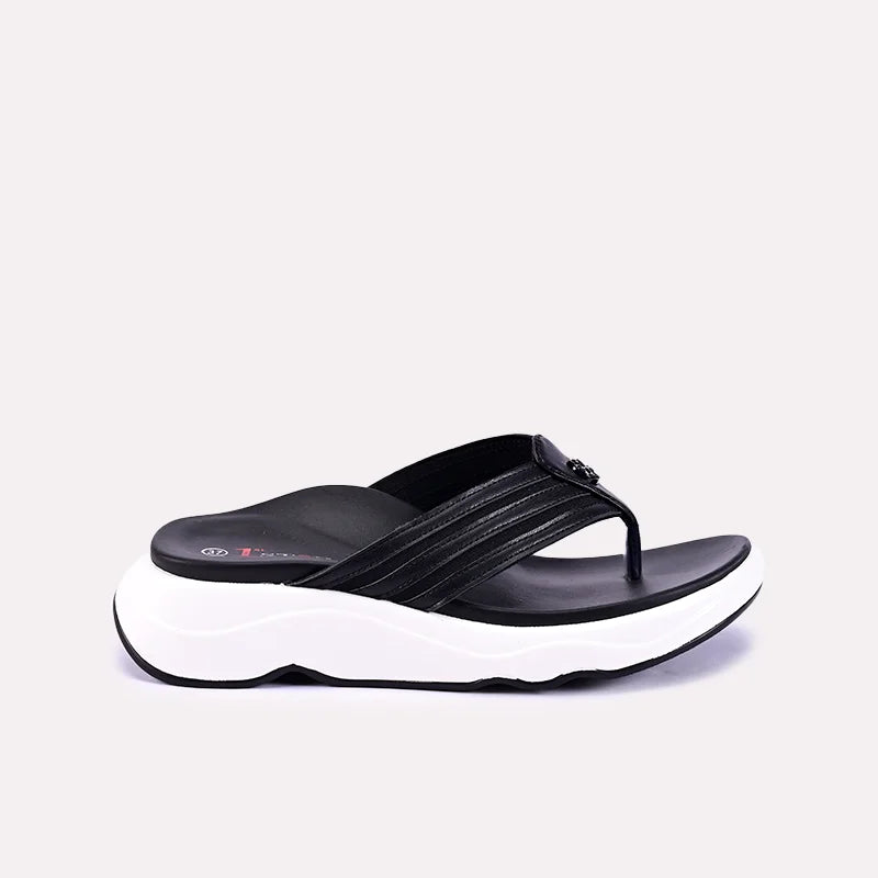 sky women black comfy flip flops