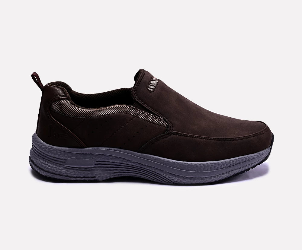 mens brown slip on sneakers