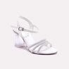Soraya White Crystal Heel Bridal Sandals
