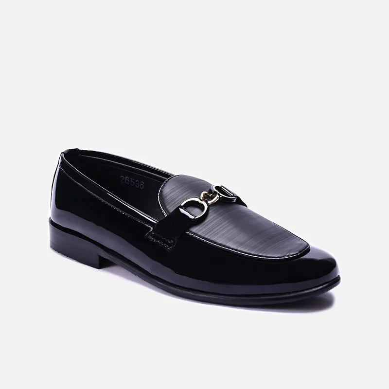 stryker black formal loafers