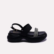 black platform fancy sandals for women