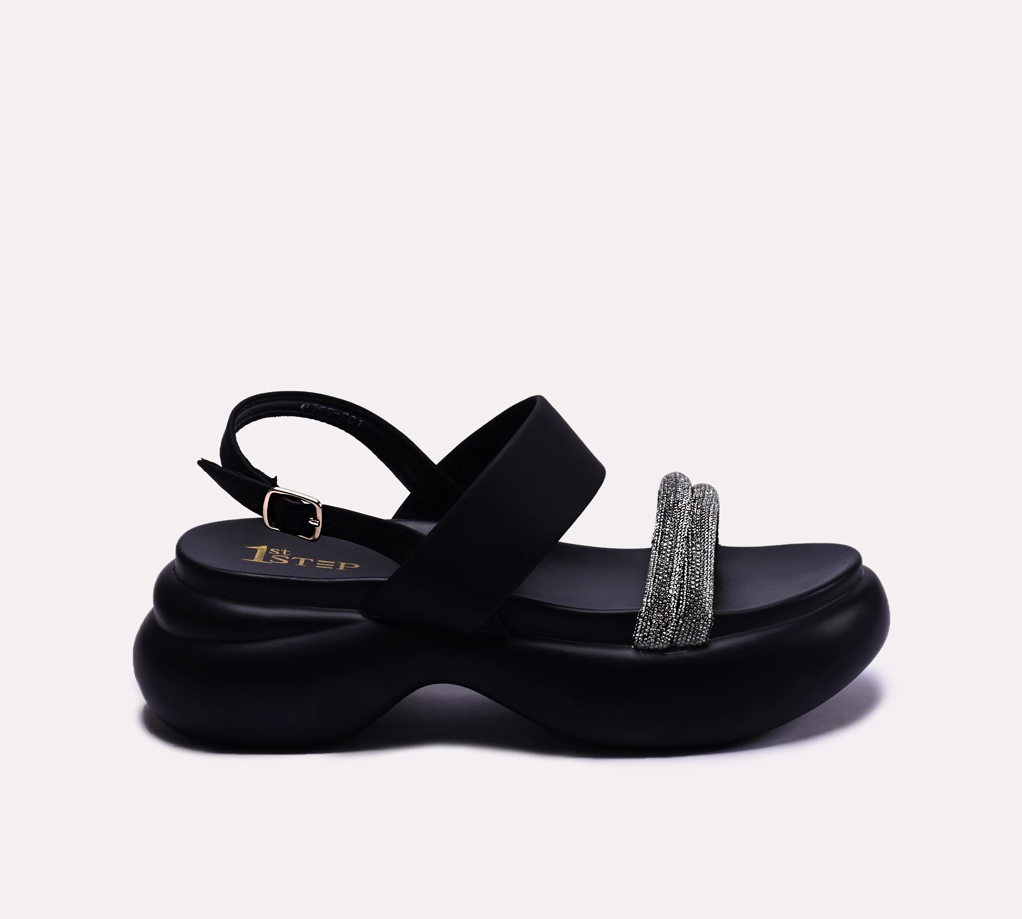 black platform fancy sandals for women