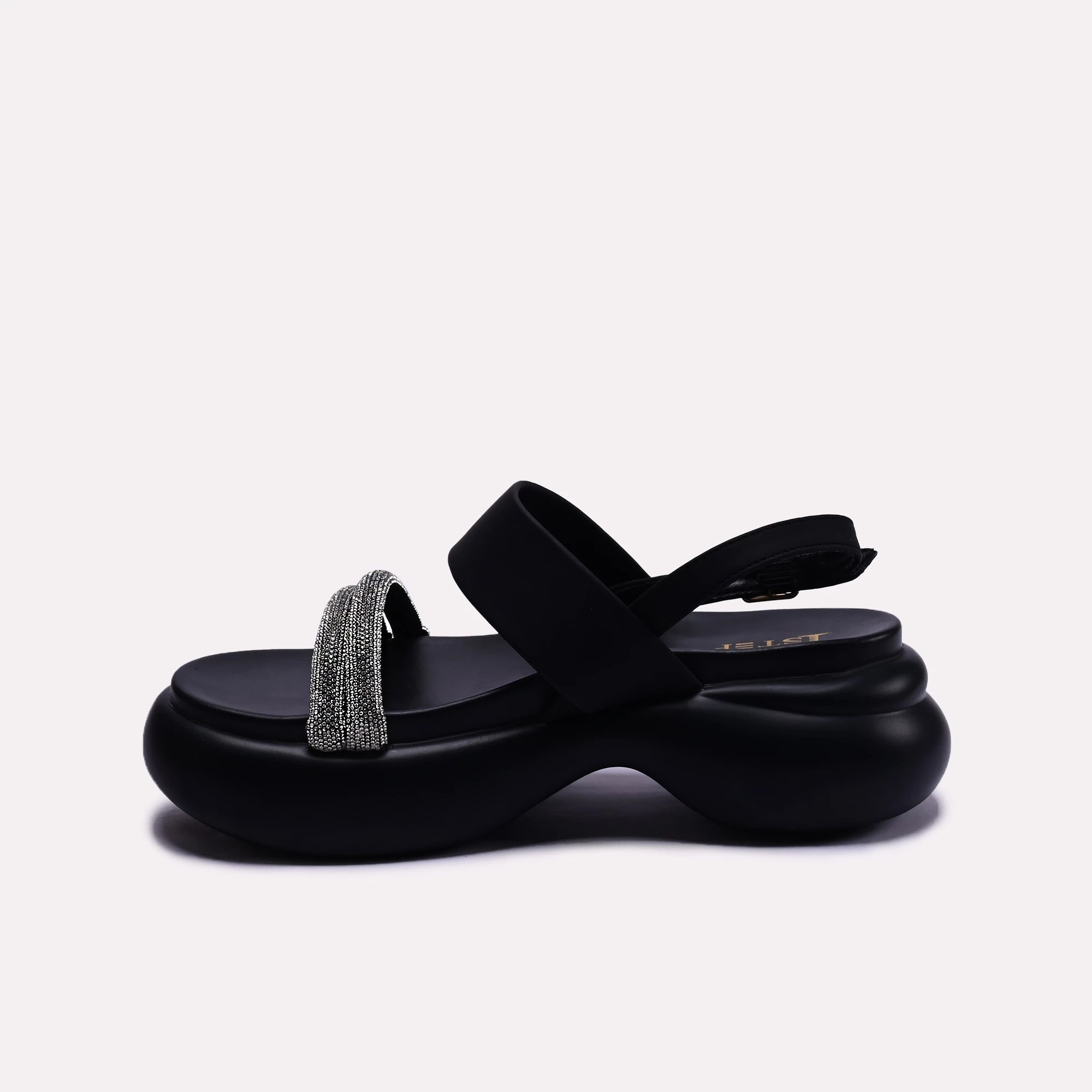 womens platform black fancy sandals