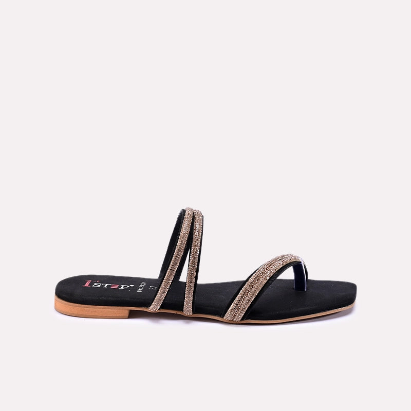 Sylvette Black Fancy Slippers 0412837