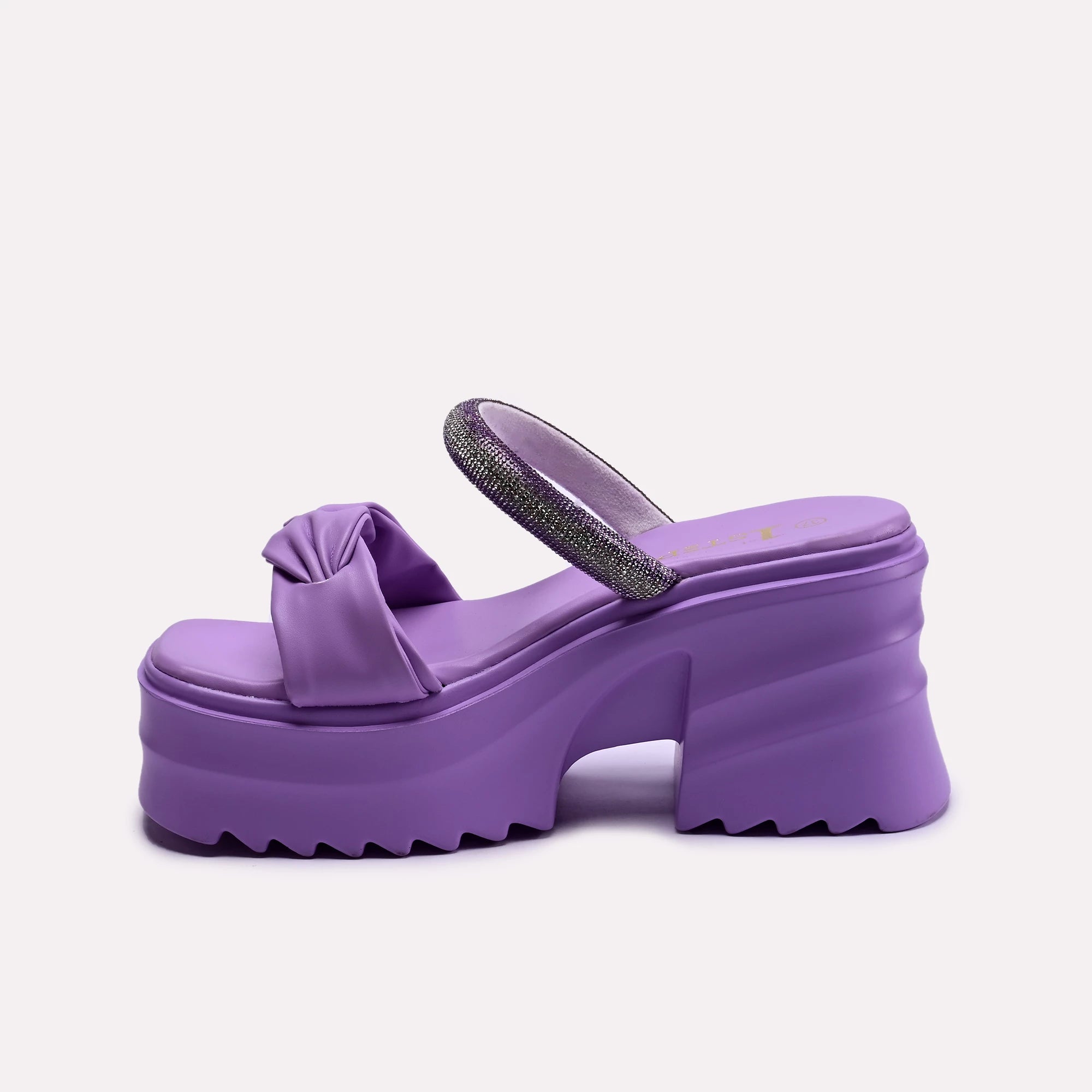 purple platform womens fancy slippers