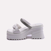 white platform womens fancy slippers