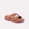 theodosia mustard criss cross chunky slippers