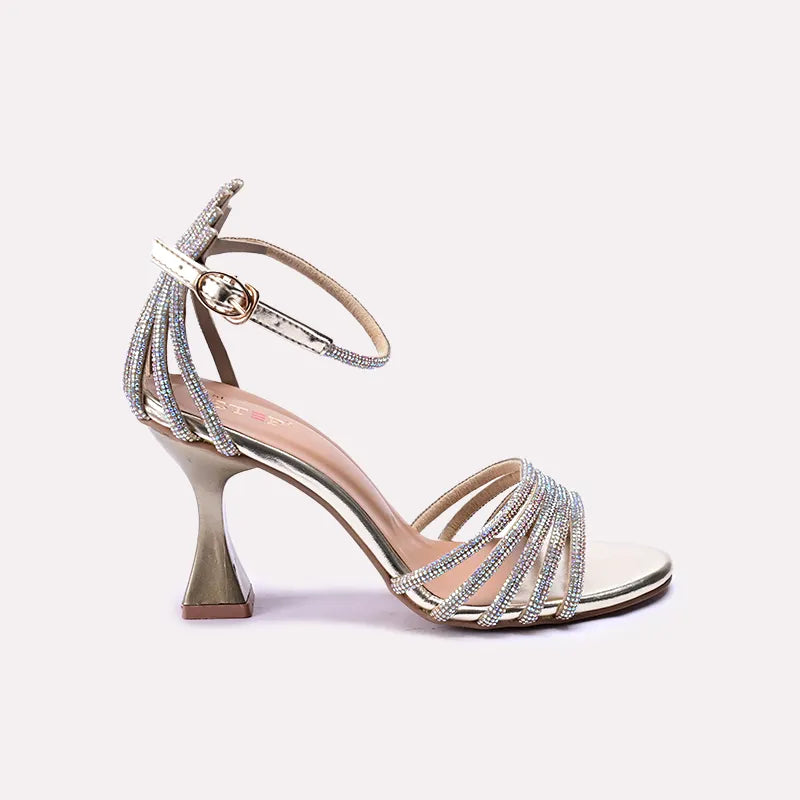 tiffany womens gold bridal heel sandals