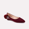 tulip maroon fancy pumps