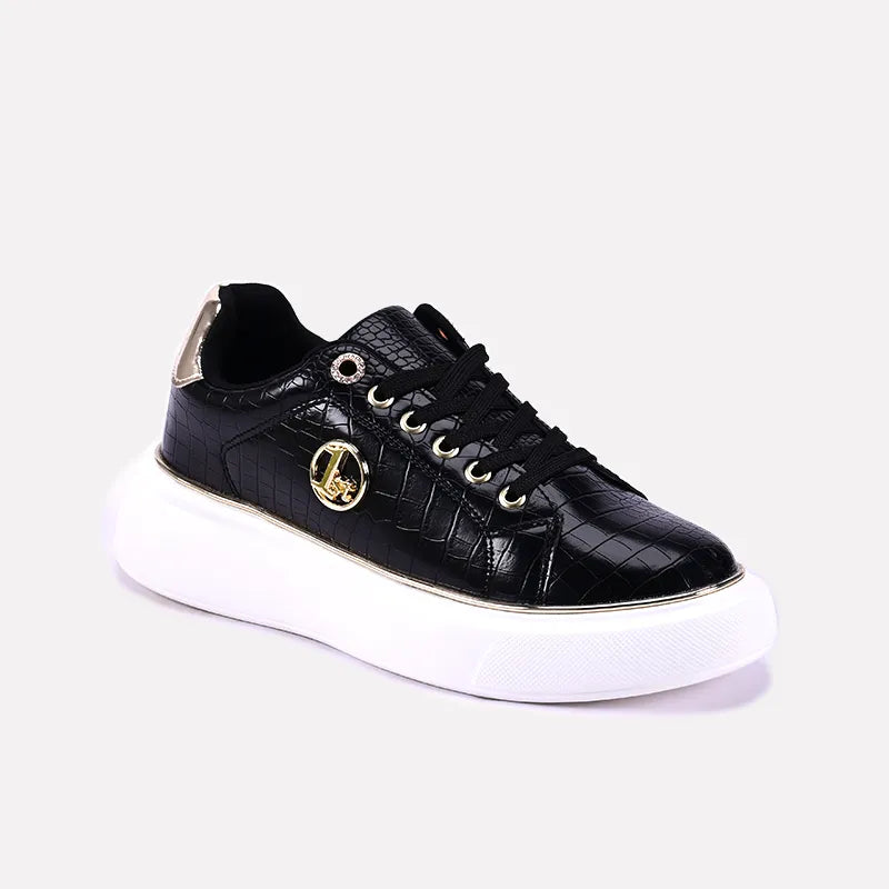 urban vibe black platform sneaker
