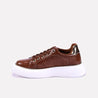 urban vibe brown platform sneakers for men