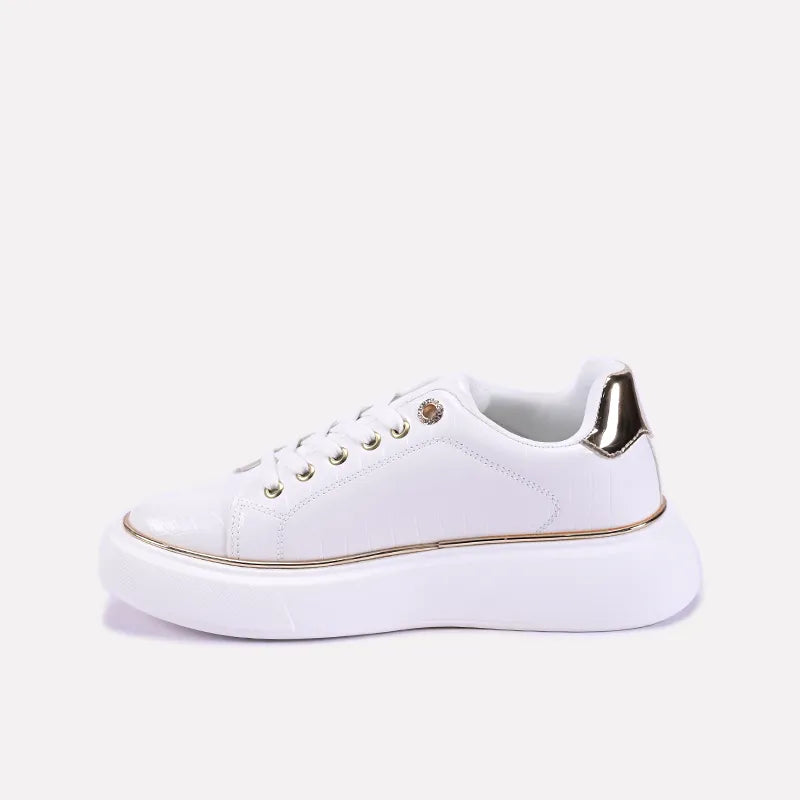 urban vibe white platform sneakers for men