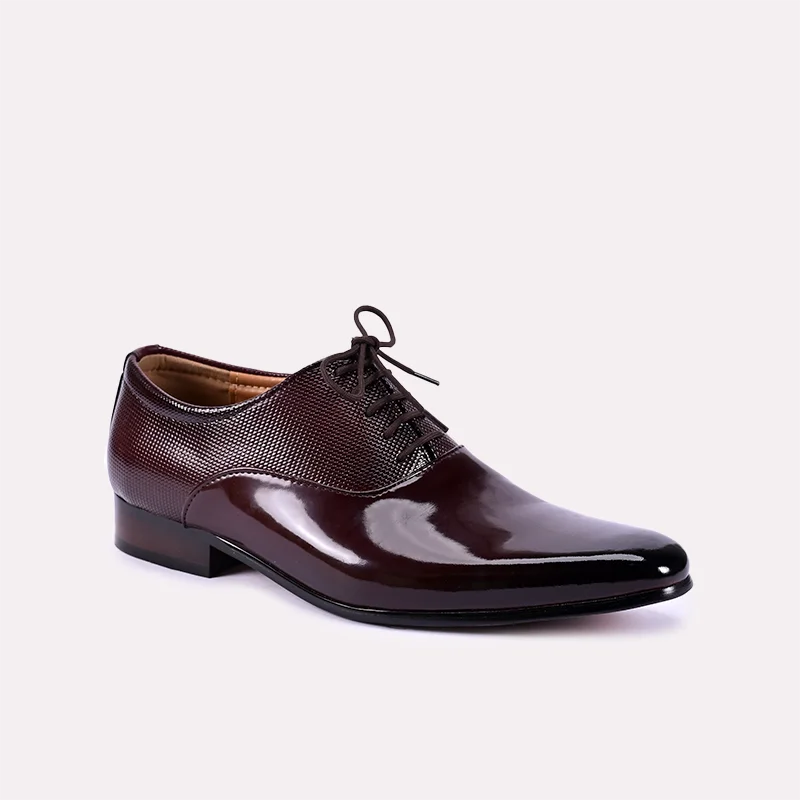 Valor Maroon Glossy Dress Shoes 0111038 1st Step Shoes Bags
