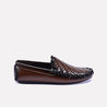 vault mens brown textured loafers