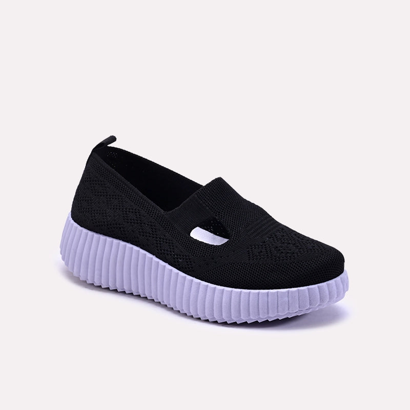 Vela Black Platform Slip On Sneakers
