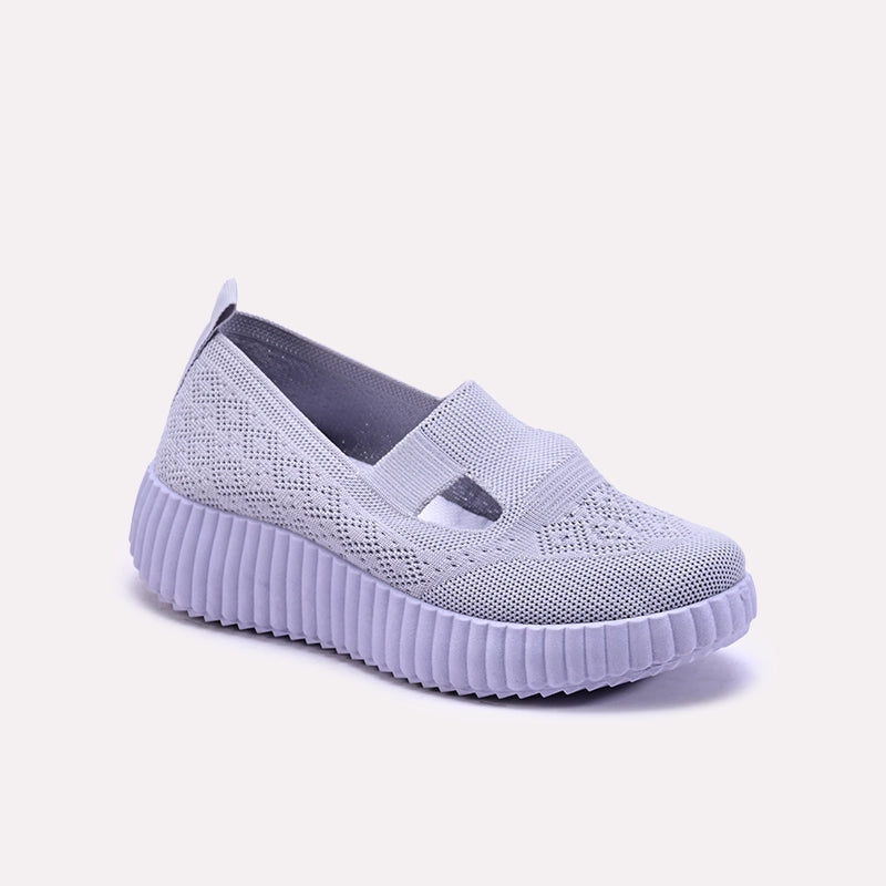Vela Gray Platform Slip On Sneakers
