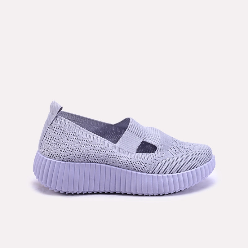 Vela women Gray Platform Slip On Sneakers